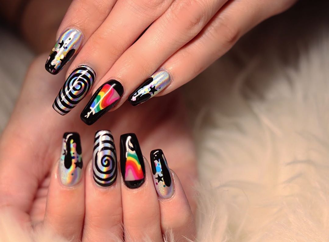 60 The Most Wonderful And Convenient Coffin Nail Designs 2019 images 32