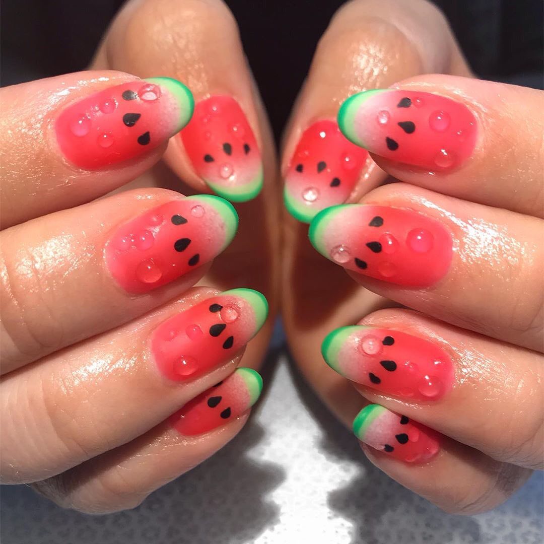 50+ Cute And Colorful Fruit Nail Designs For 2020 images 10