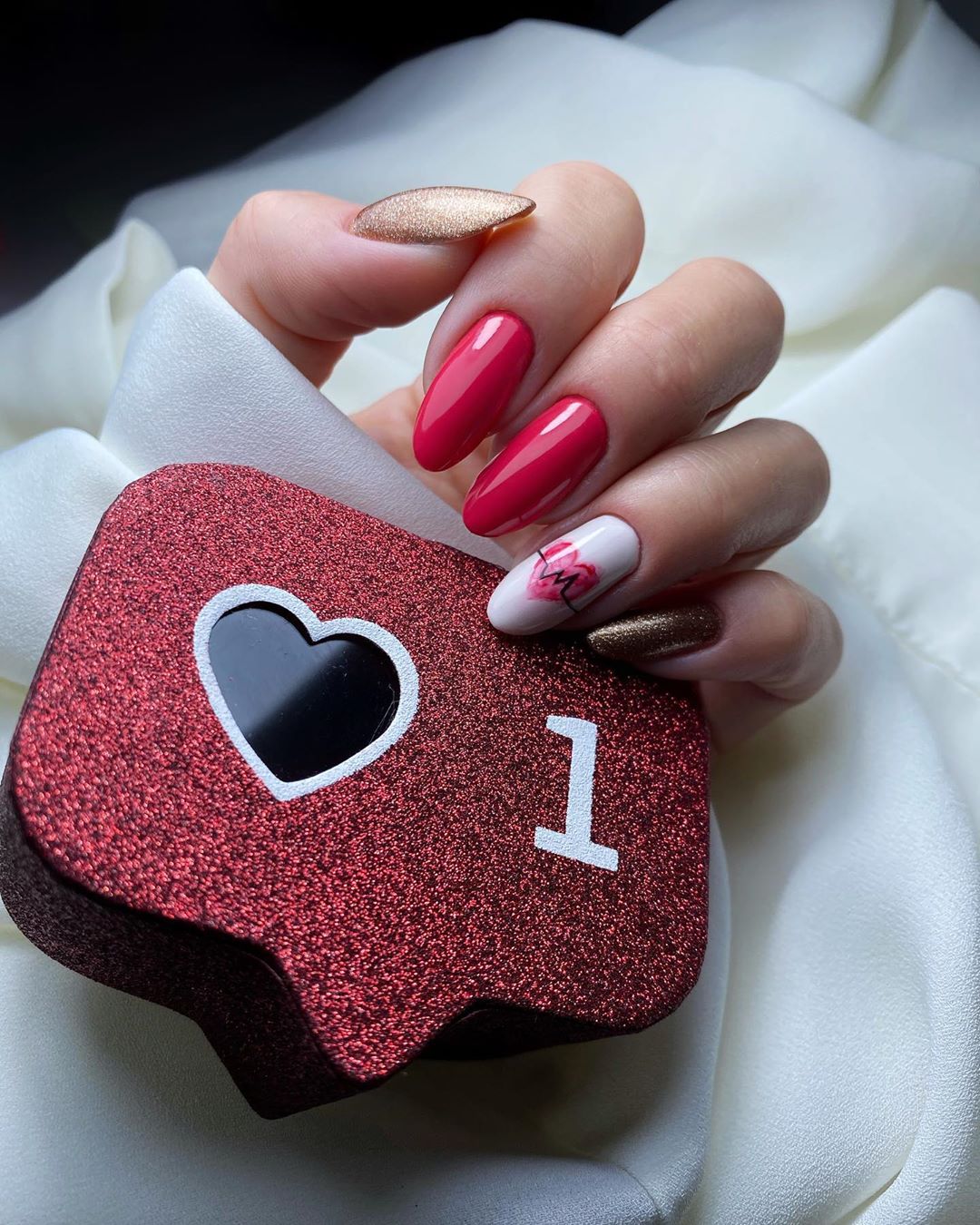 110 Valentine’s Day Nail Designs Ideas That Are Anything but Cheesy in 2020 images 104