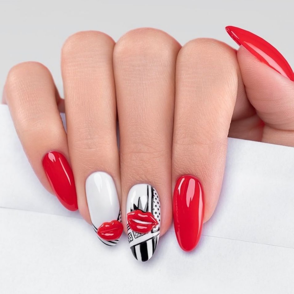 110 Valentine’s Day Nail Designs Ideas That Are Anything but Cheesy in 2020 images 105