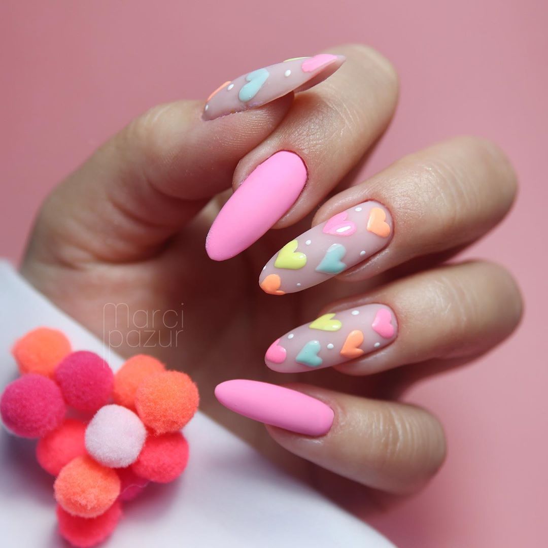 110 Valentine’s Day Nail Designs Ideas That Are Anything but Cheesy in 2020 images 108