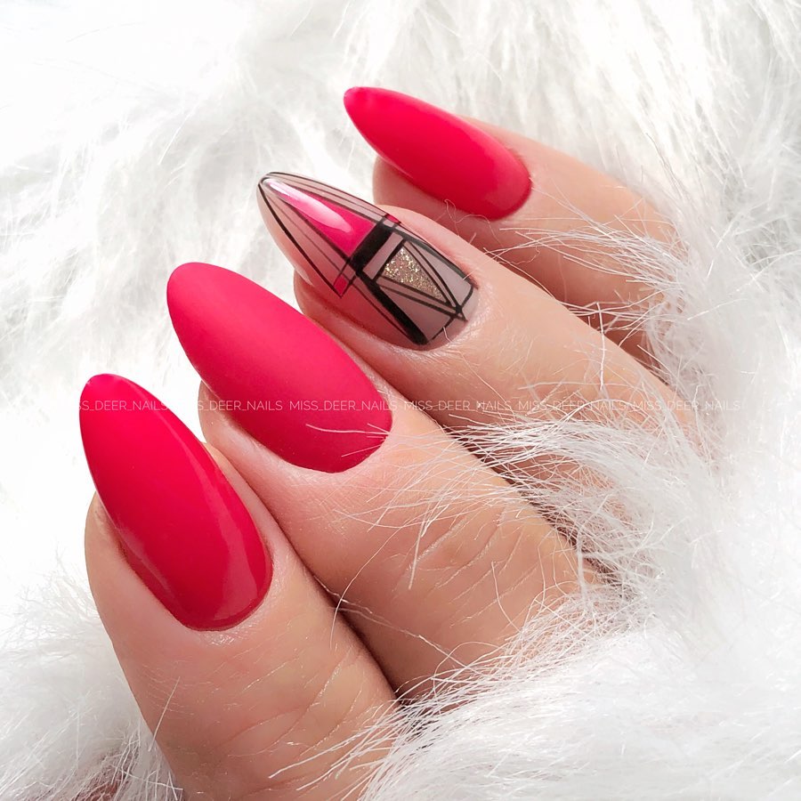 110 Valentine’s Day Nail Designs Ideas That Are Anything but Cheesy in 2020 images 44