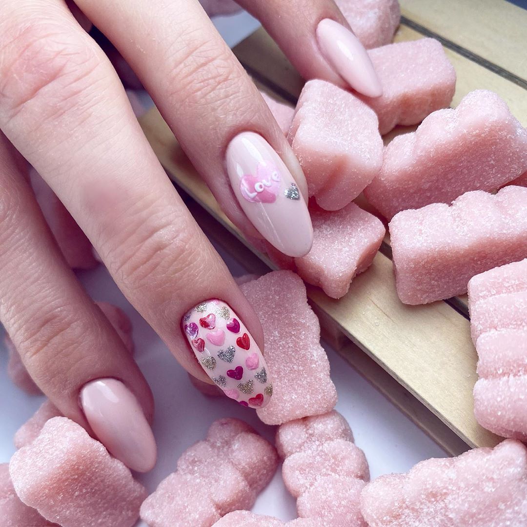 110 Valentine’s Day Nail Designs Ideas That Are Anything but Cheesy in 2020 images 95