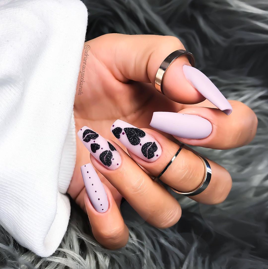 110 Valentine’s Day Nail Designs Ideas That Are Anything but Cheesy in 2020 images 98