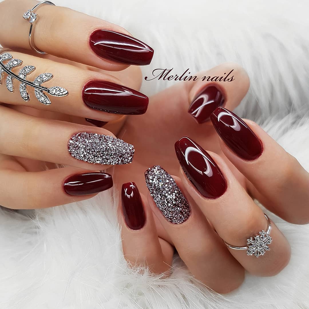 50 Sultry Burgundy Nail Ideas to Bring out Your Inner Sexy images 1