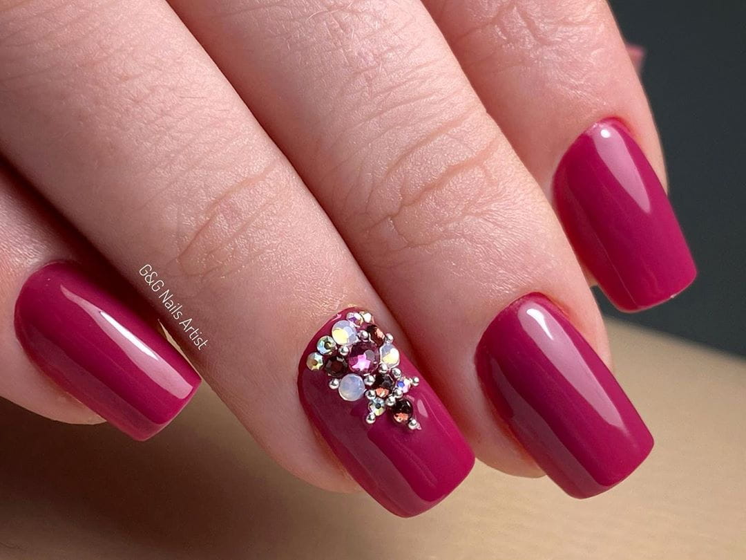 50 Sultry Burgundy Nail Ideas to Bring out Your Inner Sexy images 3