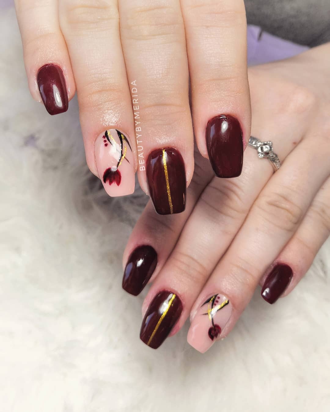 50 Sultry Burgundy Nail Ideas to Bring out Your Inner Sexy images 5