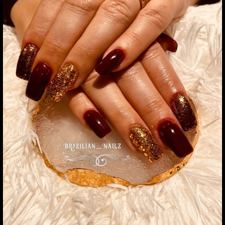 50 Sultry Burgundy Nail Ideas to Bring out Your Inner Sexy images 7