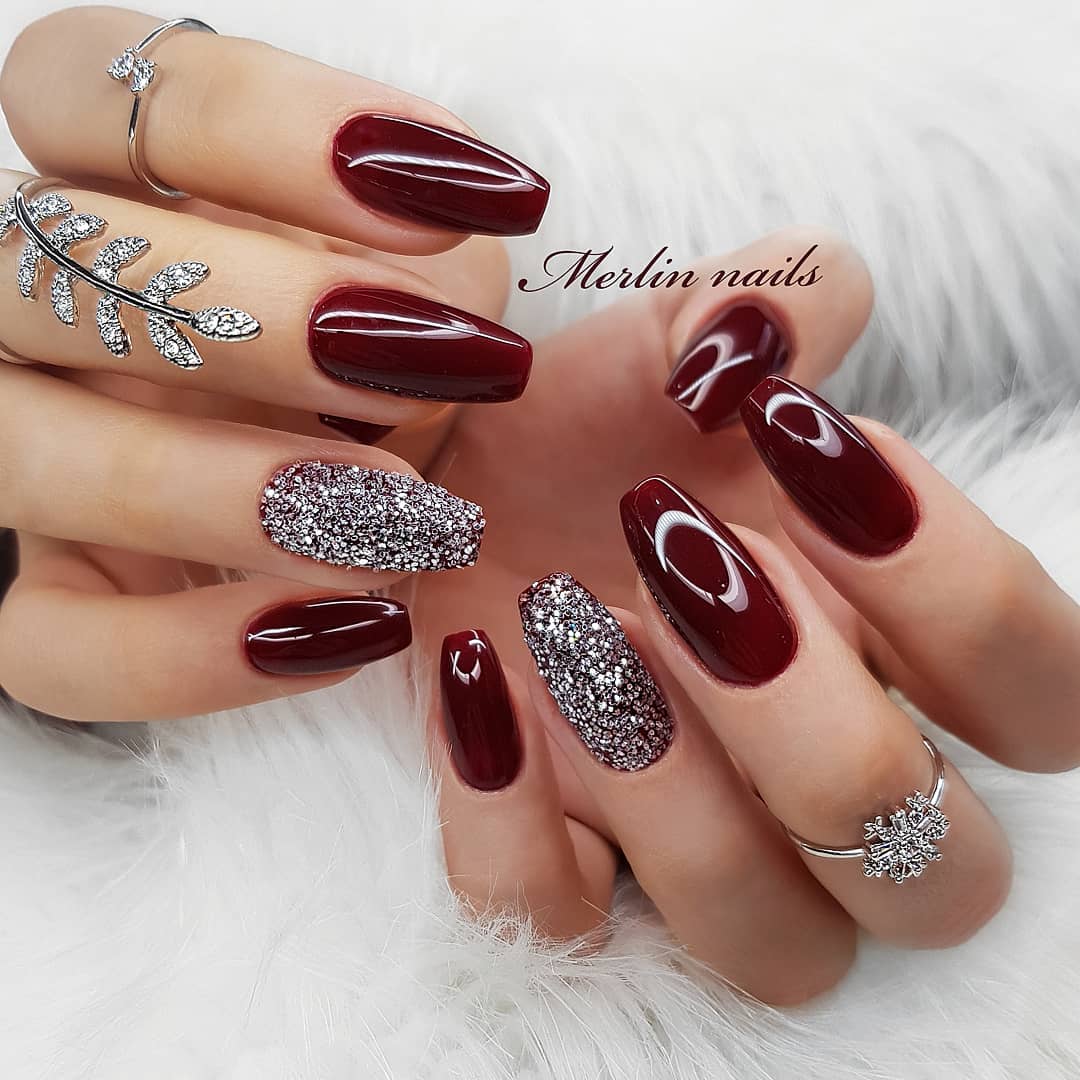 50 Sultry Burgundy Nail Ideas to Bring out Your Inner Sexy images 8