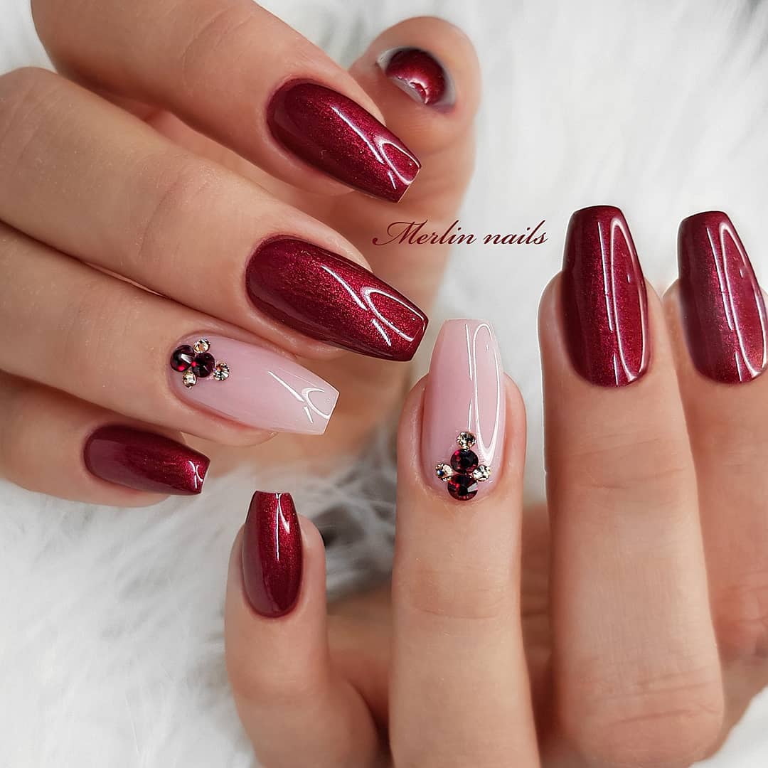 50 Sultry Burgundy Nail Ideas to Bring out Your Inner Sexy images 20