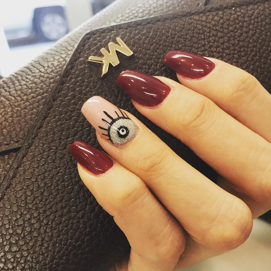 50 Sultry Burgundy Nail Ideas to Bring out Your Inner Sexy images 32