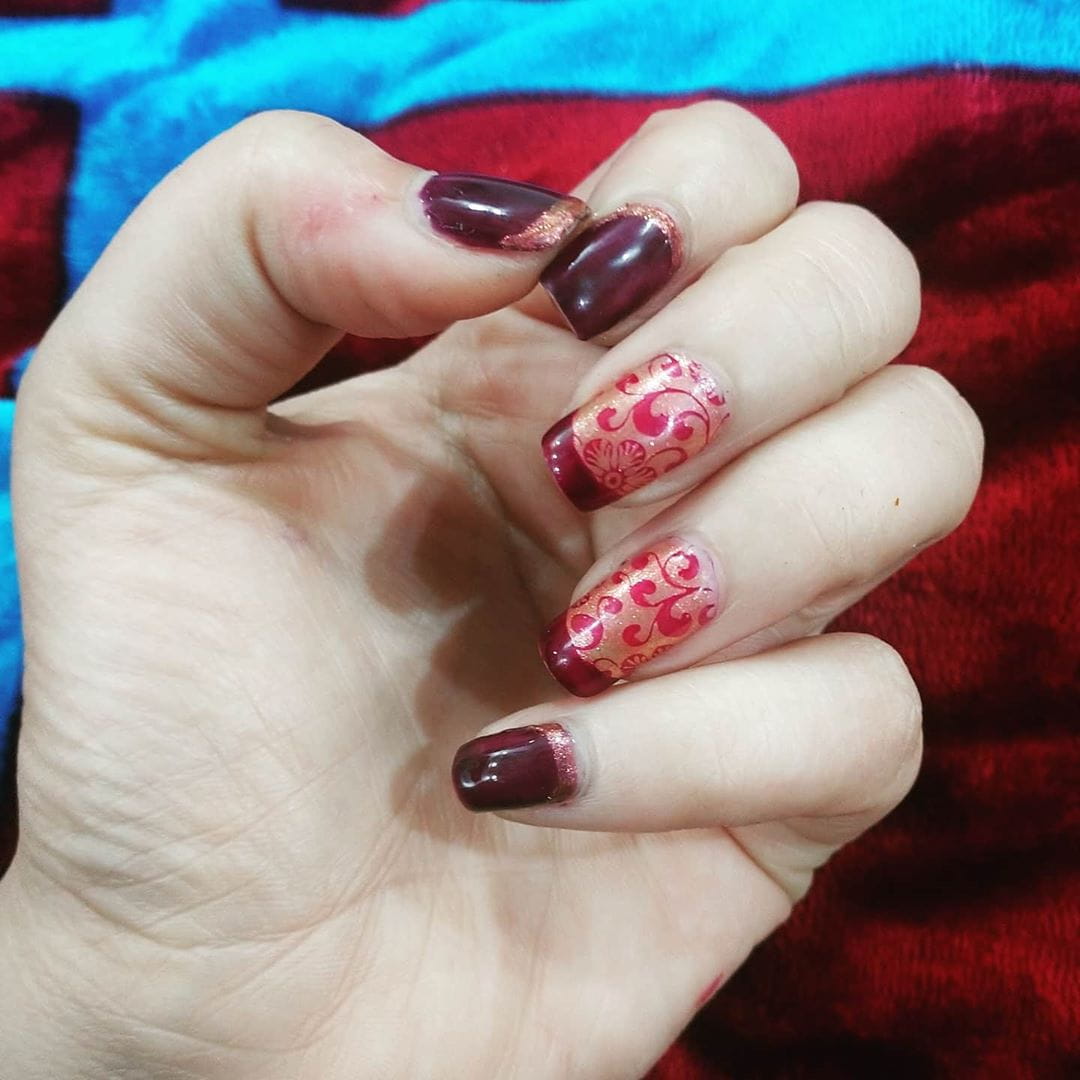 50 Sultry Burgundy Nail Ideas to Bring out Your Inner Sexy images 40