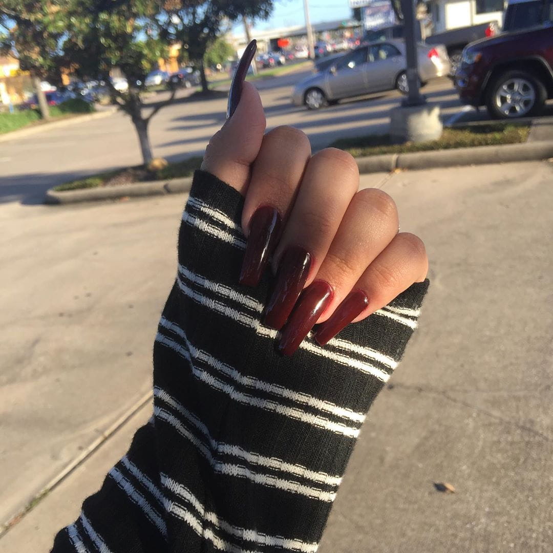 50 Sultry Burgundy Nail Ideas to Bring out Your Inner Sexy images 43