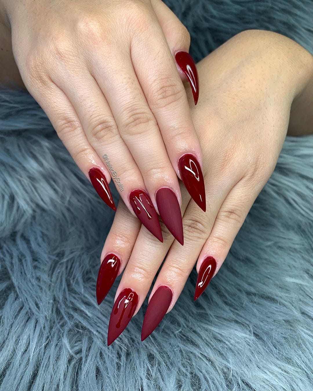 50 Sultry Burgundy Nail Ideas to Bring out Your Inner Sexy images 49