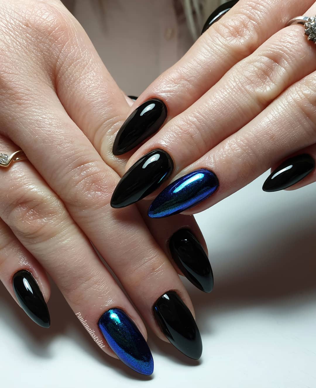 120 Trending Black Nails Art Manicure Ideas images 22