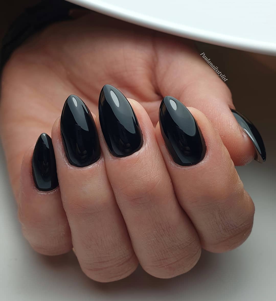 120 Trending Black Nails Art Manicure Ideas images 36