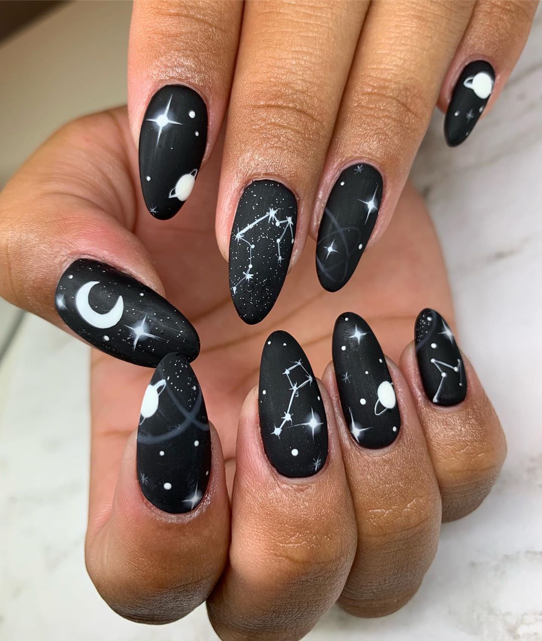 120 Trending Black Nails Art Manicure Ideas images 46