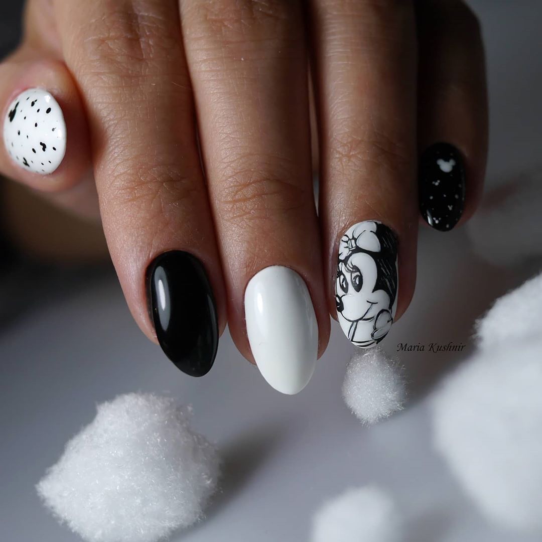 120 Trending Black Nails Art Manicure Ideas images 94