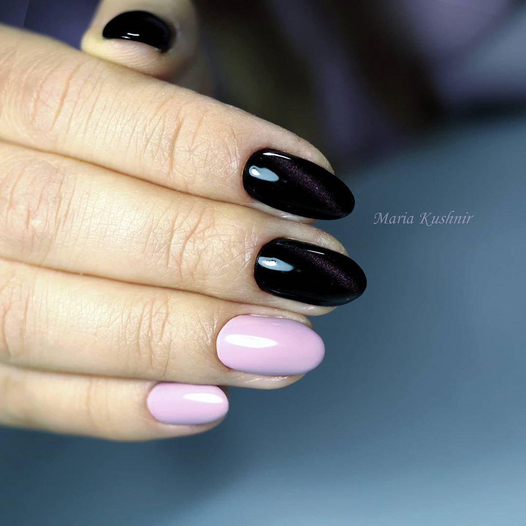 120 Trending Black Nails Art Manicure Ideas images 97