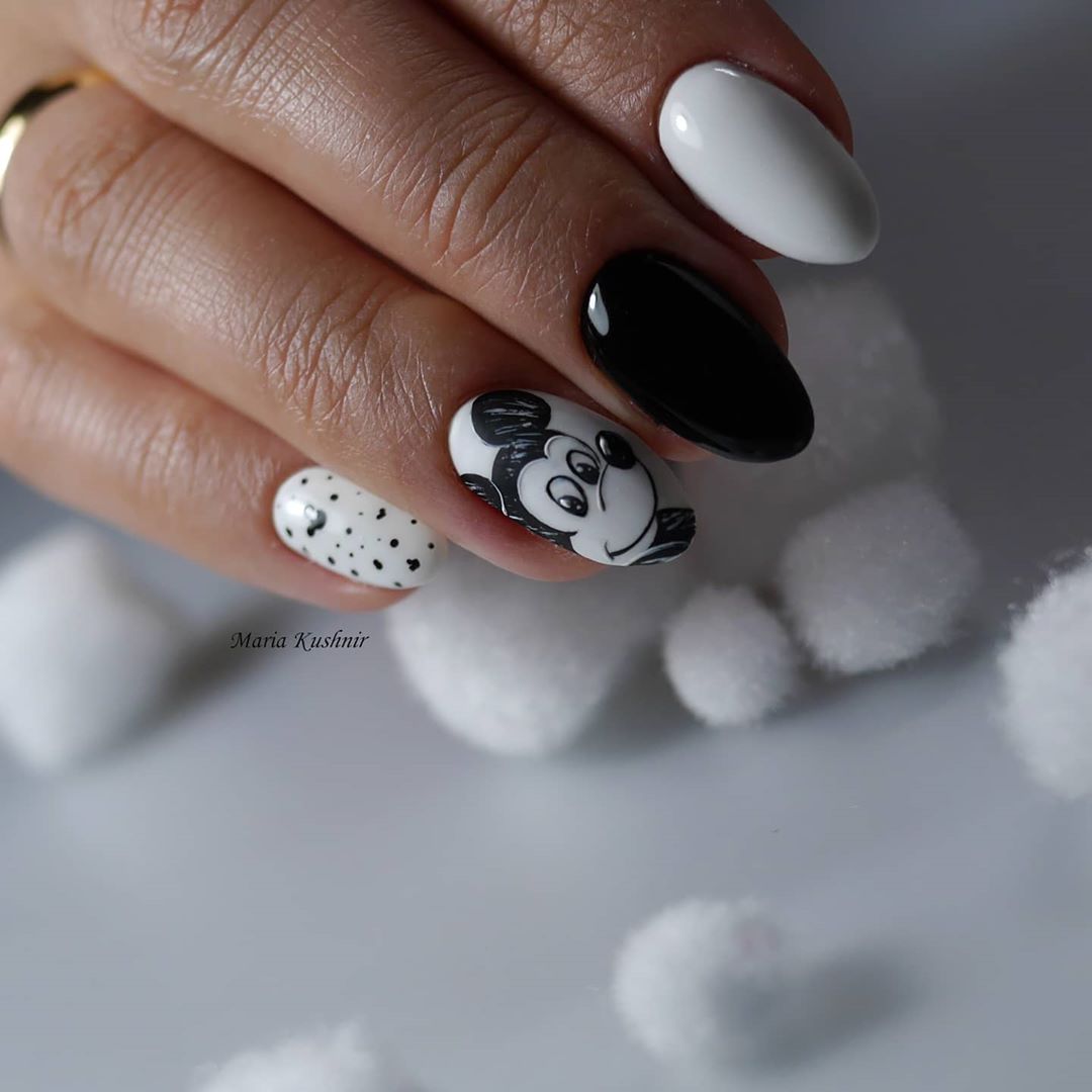 120 Trending Black Nails Art Manicure Ideas images 99