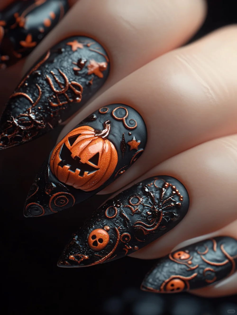 Fun And Frightening Halloween Nail Art Design images 5