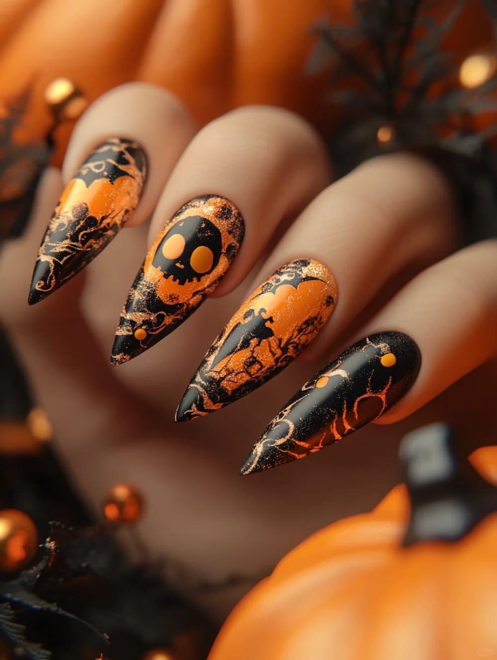 Fun And Frightening Halloween Nail Art Design images 1