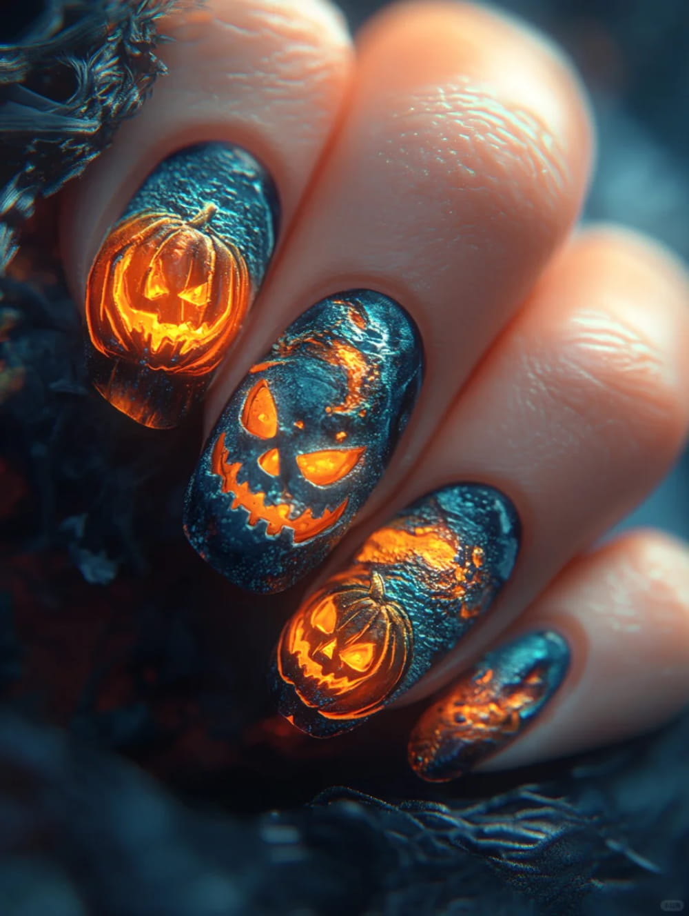 Fun And Frightening Halloween Nail Art Design images 15