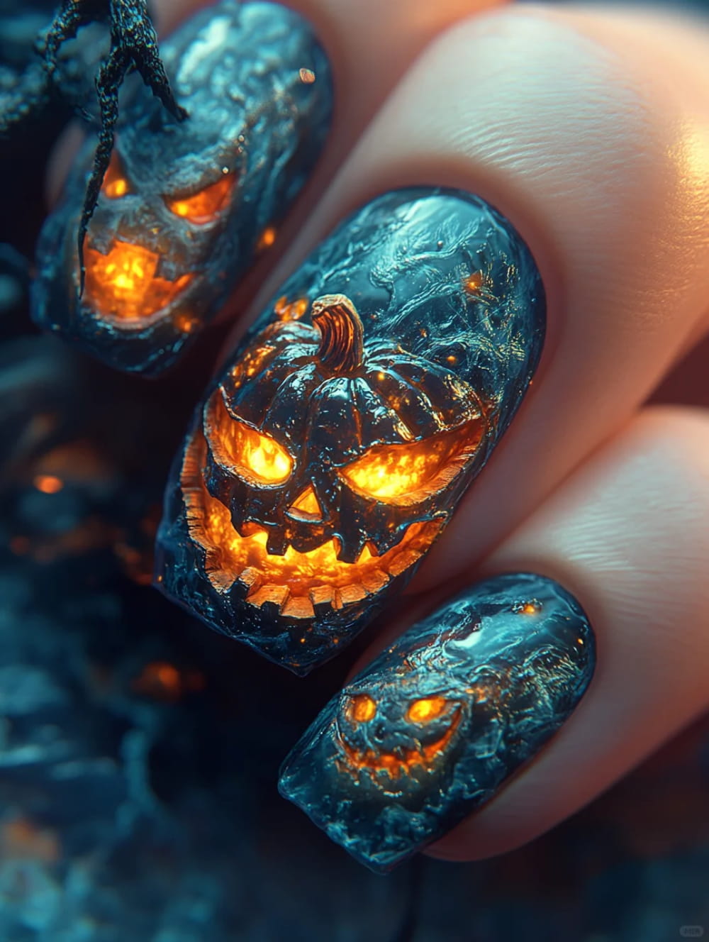 Fun And Frightening Halloween Nail Art Design images 16