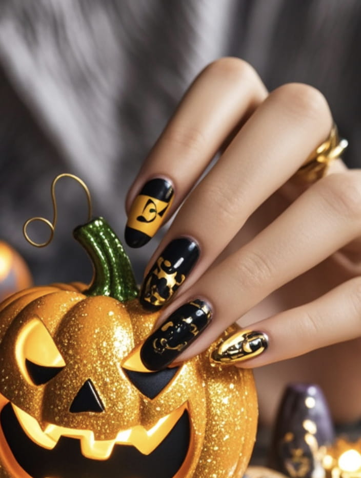 30+ Next Level Halloween Nails Inspo 2024 images 13