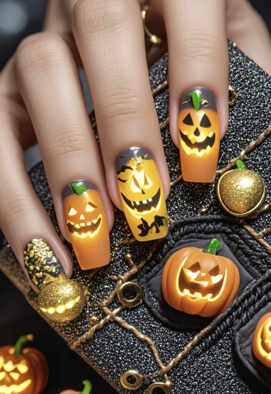 30+ Next Level Halloween Nails Inspo 2024 images 17