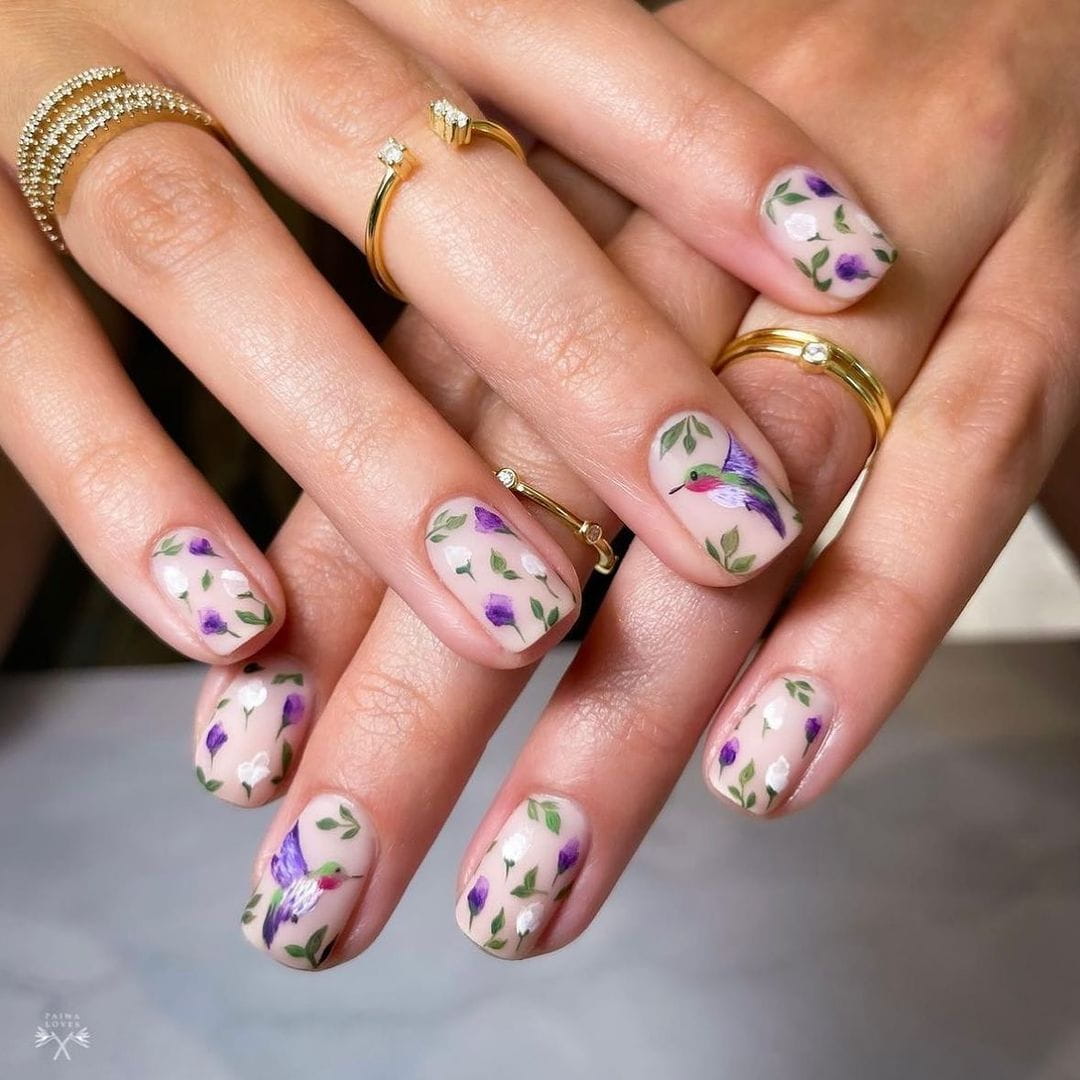 100 Pretty Spring Nail Designs To Try This Year images 52