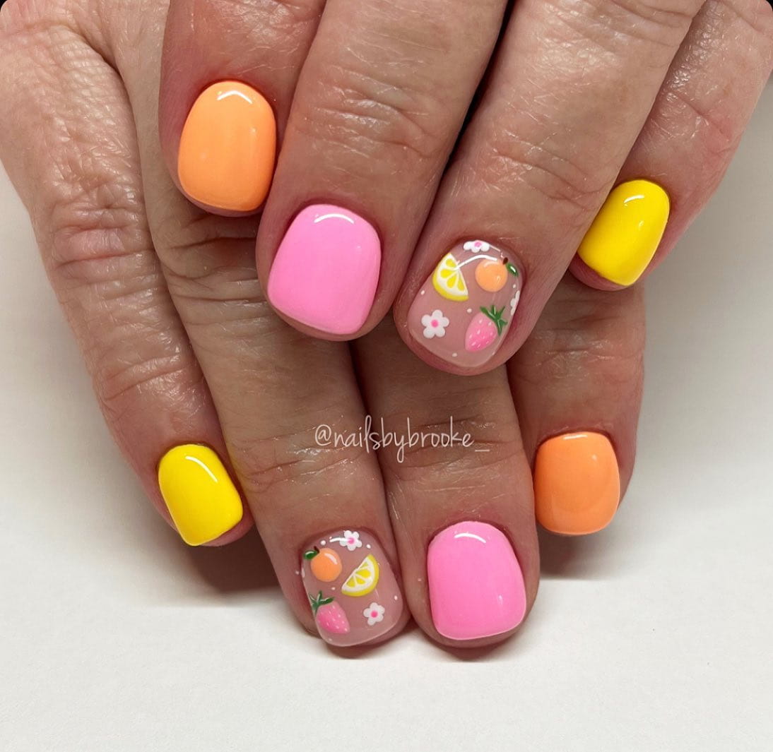 100+ Bright Summer Nail Designs To Try In 2024 images 113