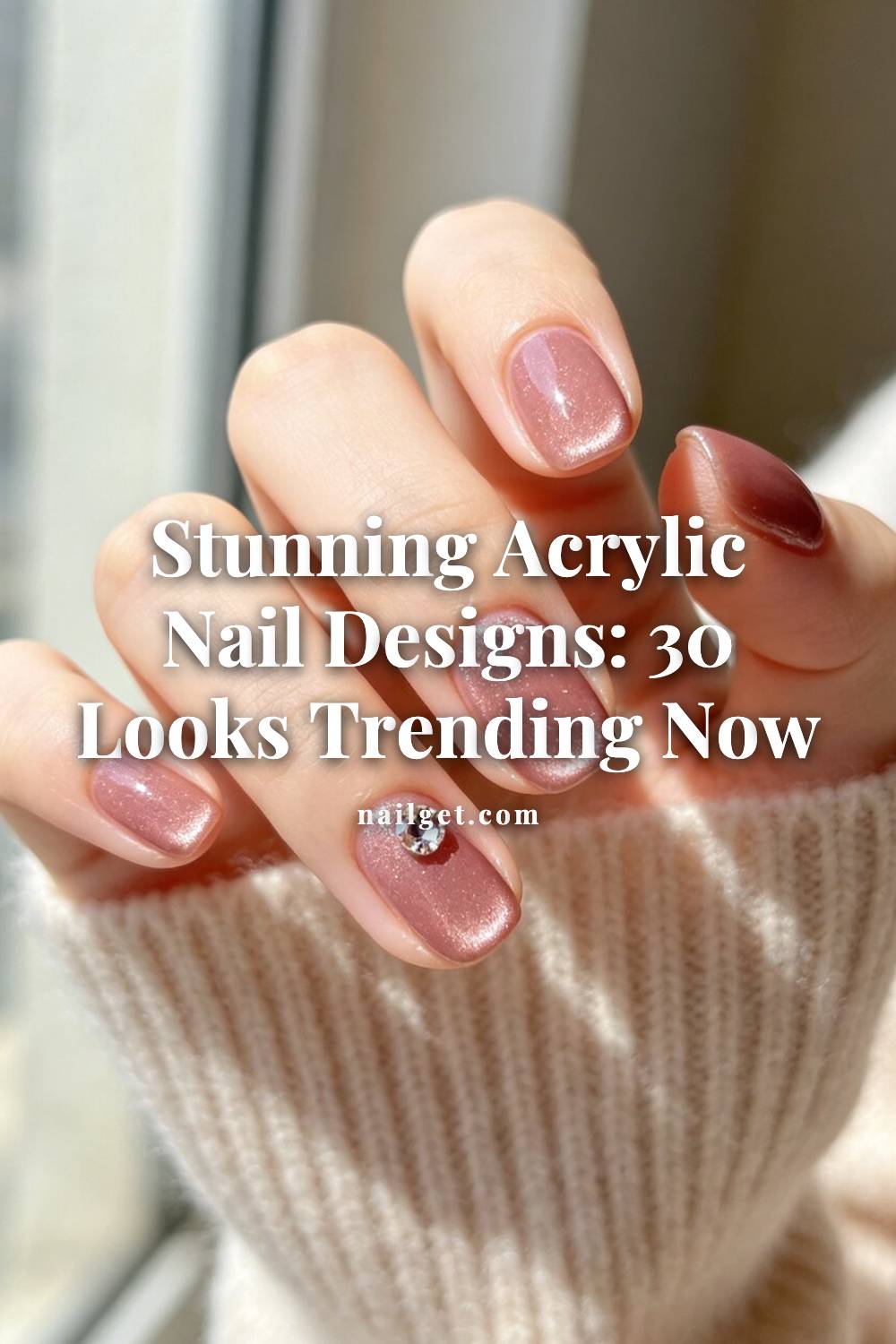 Iconic Acrylic Nail Designs: 30 Looks to Try This Season Pinterest cover image