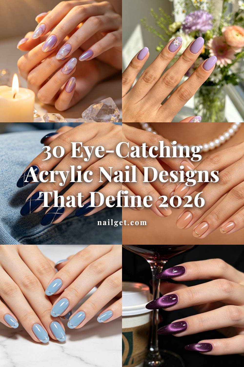 30 Eye-Catching Acrylic Nail Designs That Define 2026 Pinterest cover image