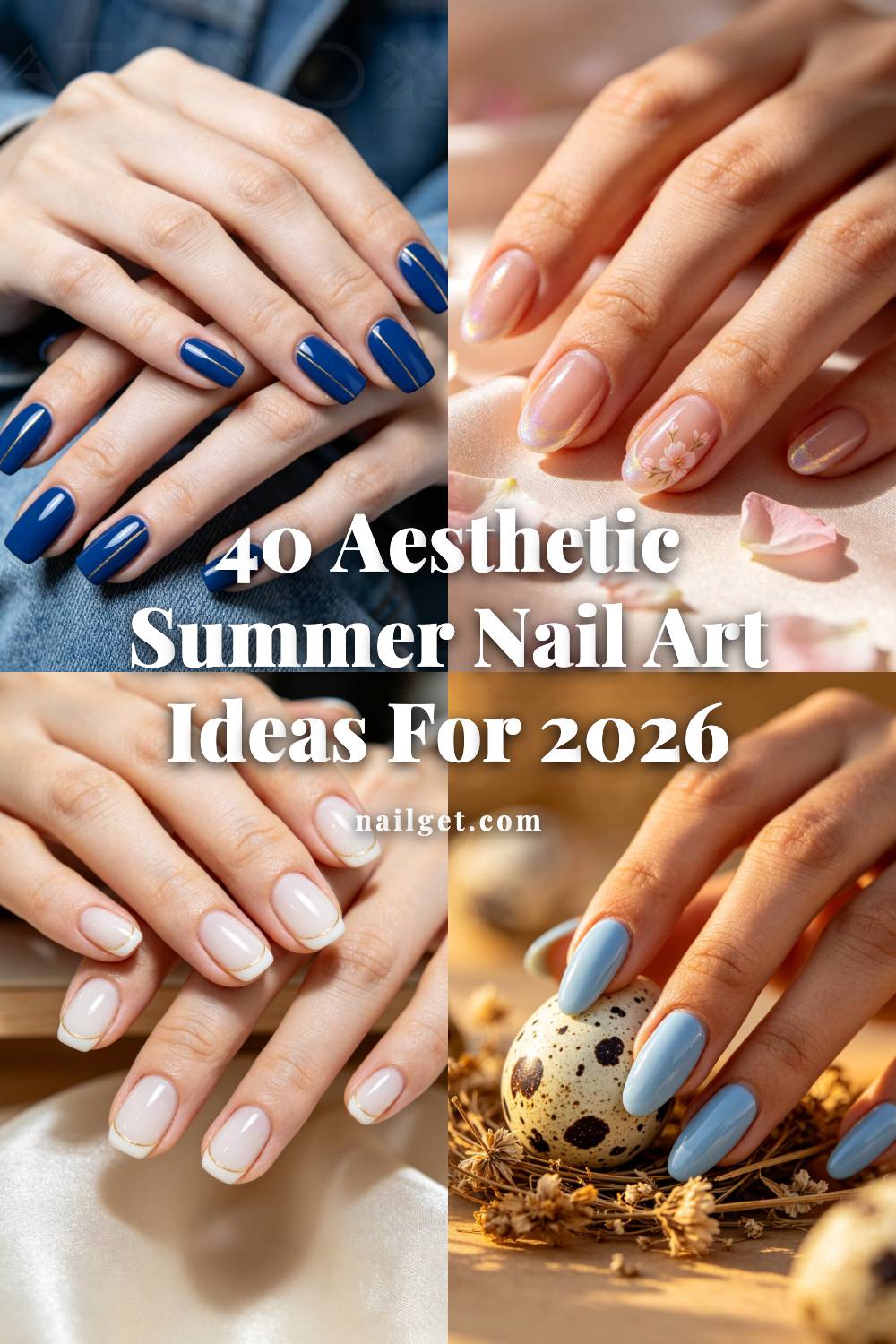 40 Aesthetic Summer Nail Art Ideas for 2026 Pinterest cover image