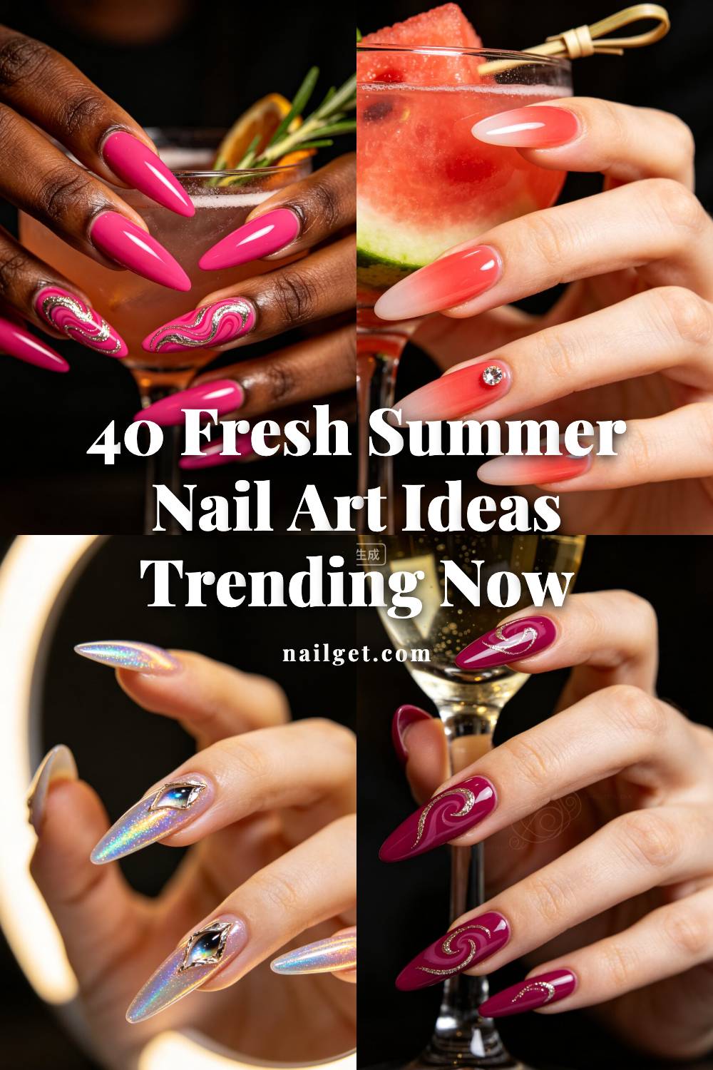 40 Fresh Summer Nail Art Ideas Trending Now Pinterest cover image