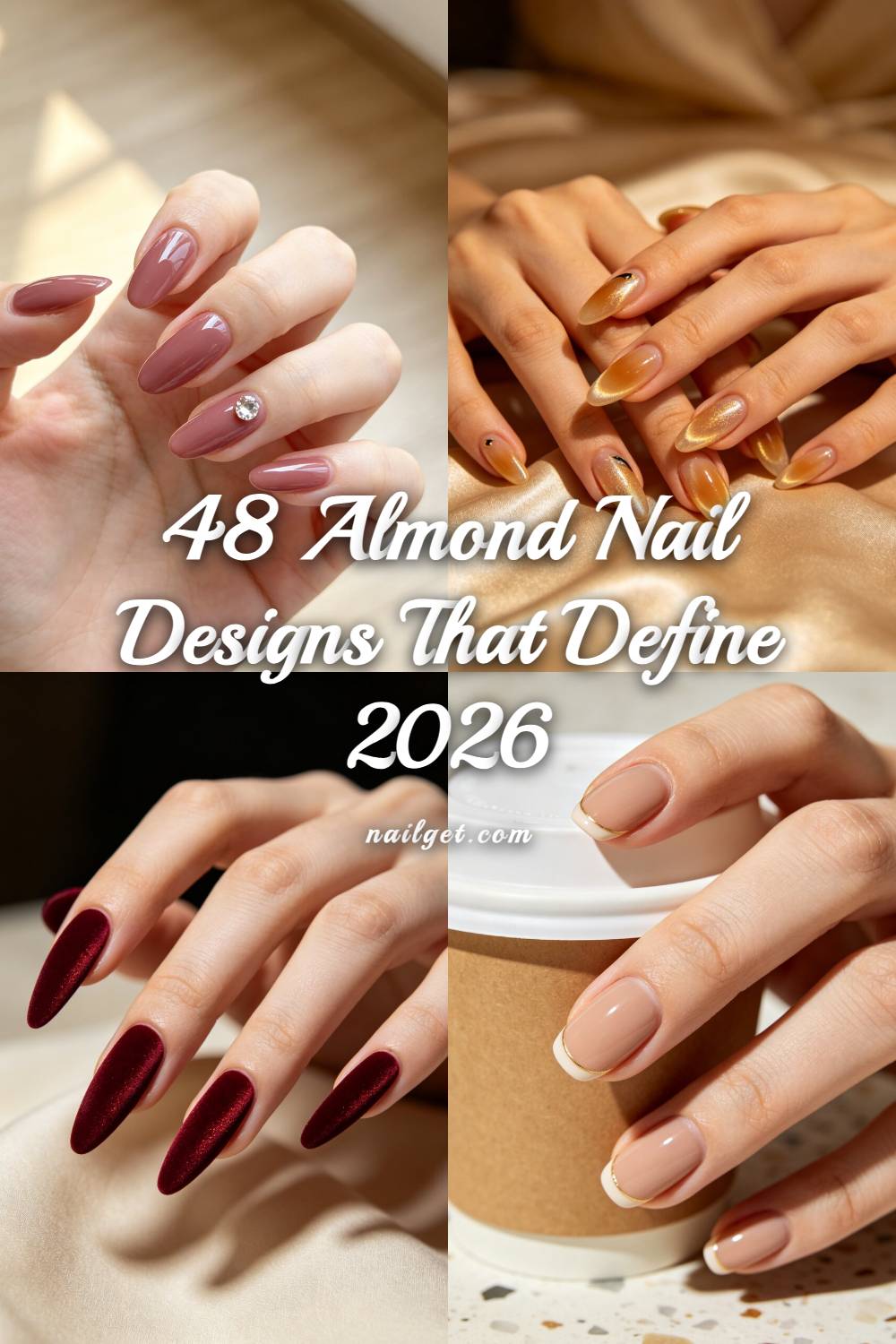 48 Almond Nail Designs That Define 2026 Pinterest cover image