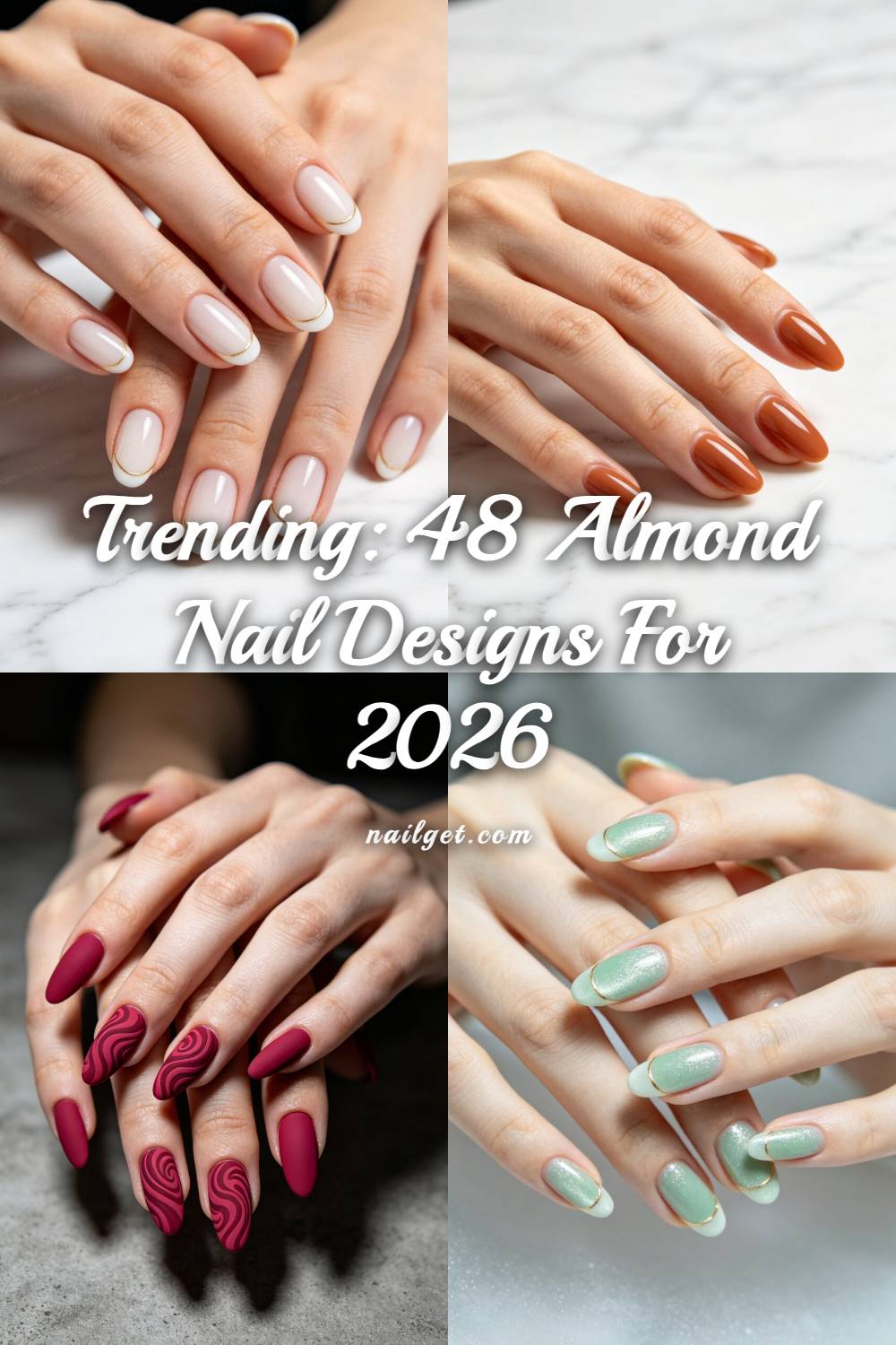 Trending: 48 Almond Nail Designs for 2026 Pinterest cover image