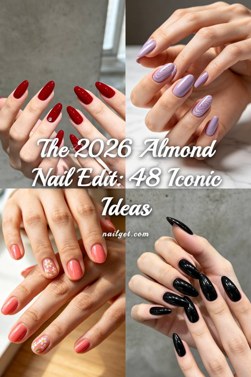 The 2026 Almond Nail Edit: 48 Iconic Ideas Pinterest cover image