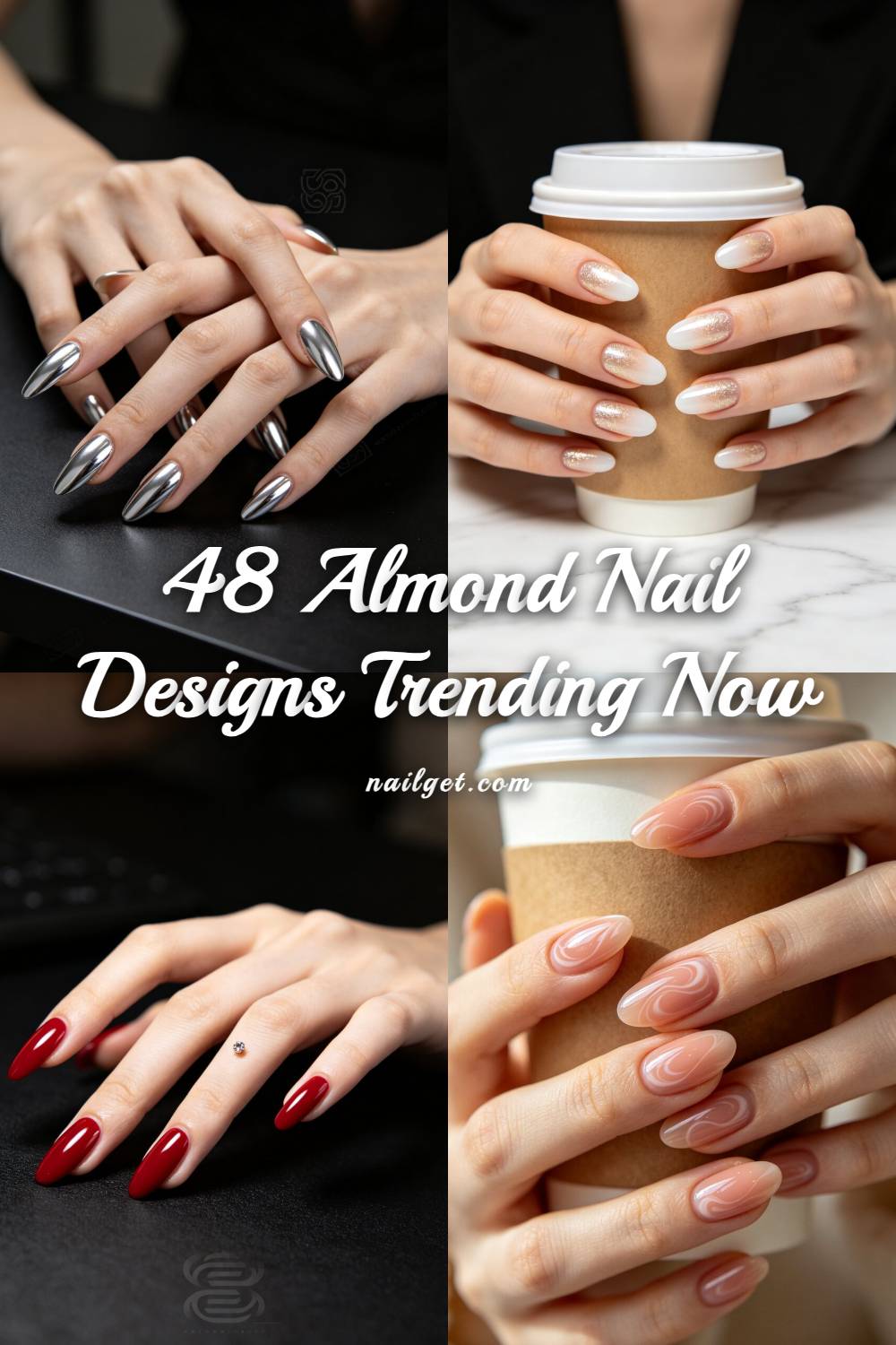 48 Almond Nail Designs Trending Now Pinterest cover image