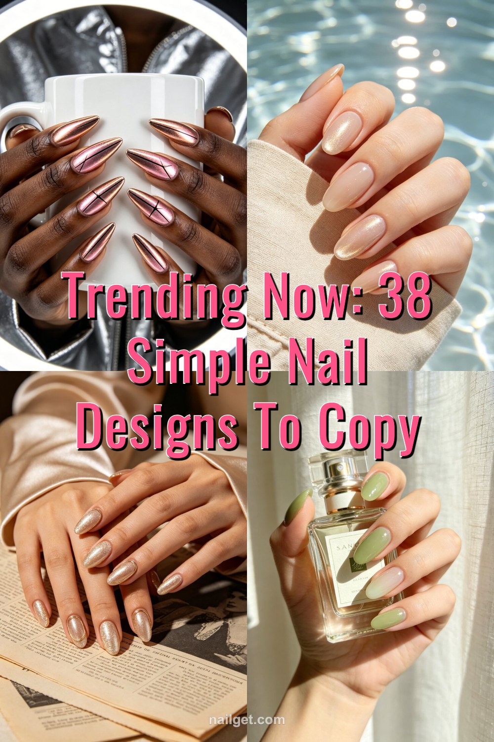 Trending Now: 38 Simple Nail Designs to Copy Pinterest cover image