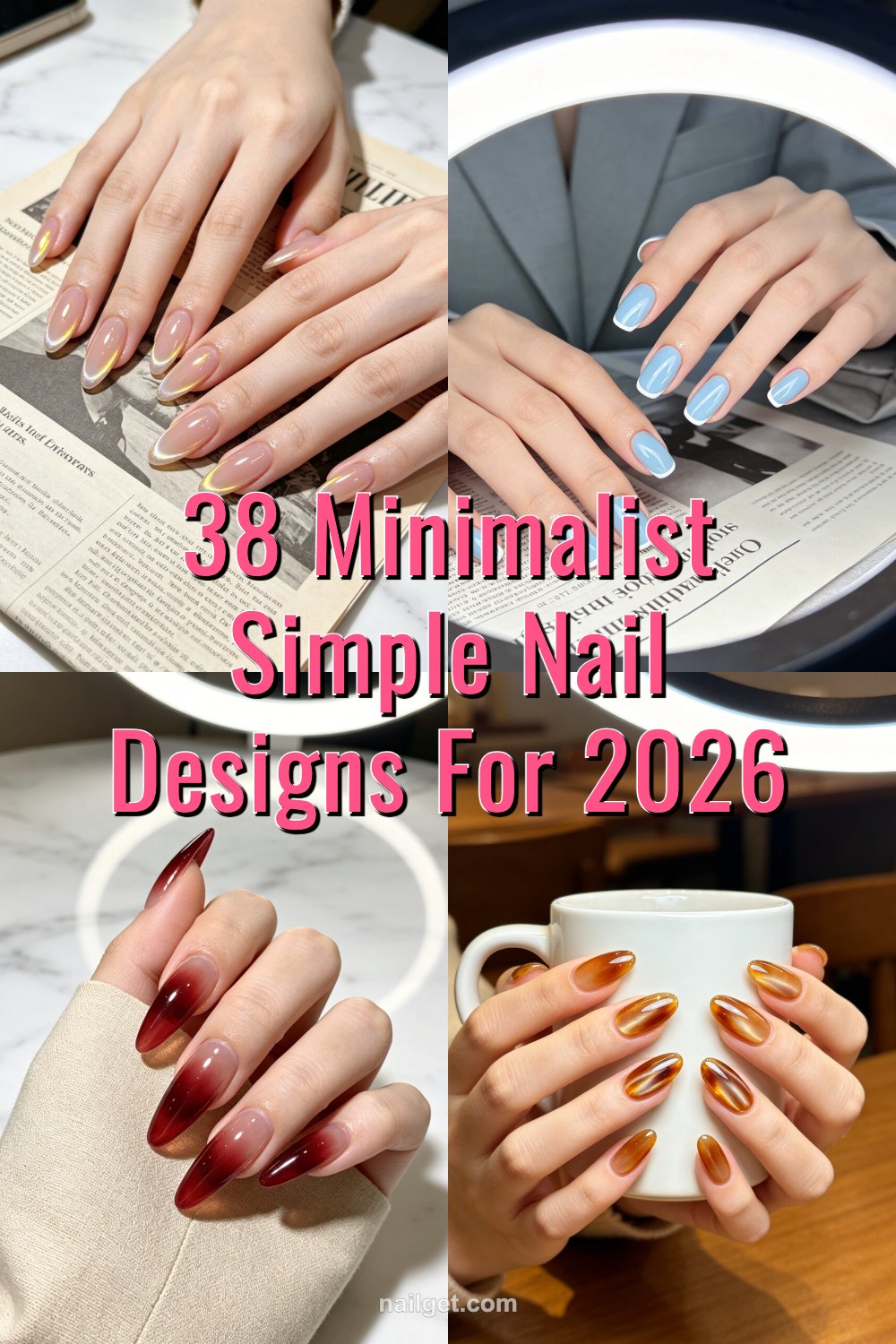 38 Minimalist Simple Nail Designs for 2026 Pinterest cover image