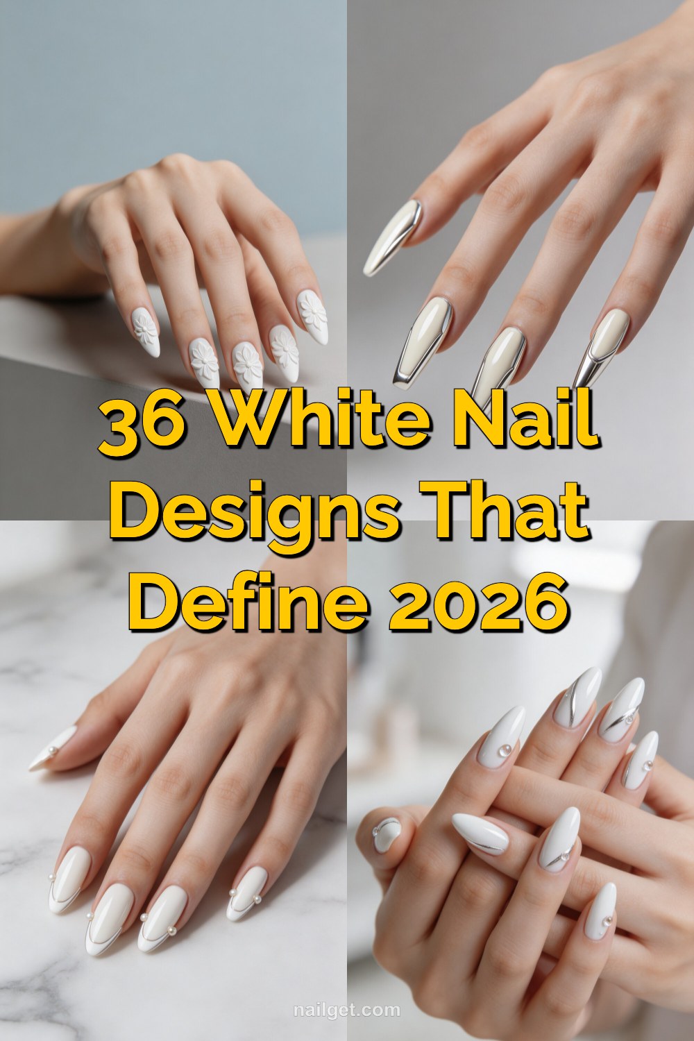 36 White Nail Designs That Define 2026