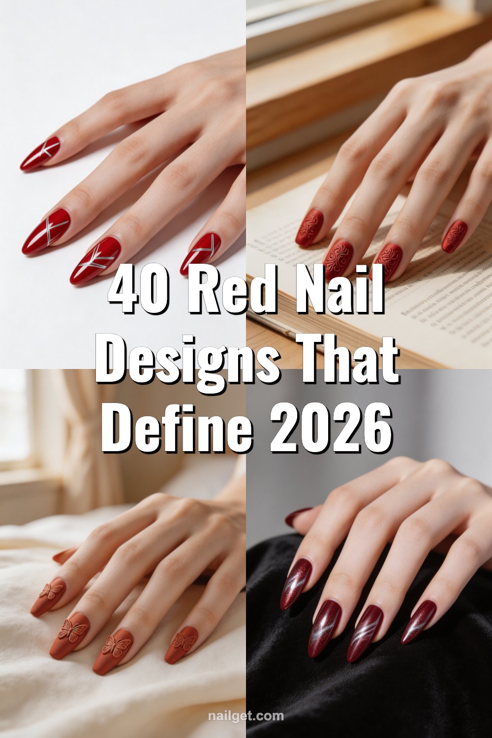 40 Red Nail Designs That Define 2026