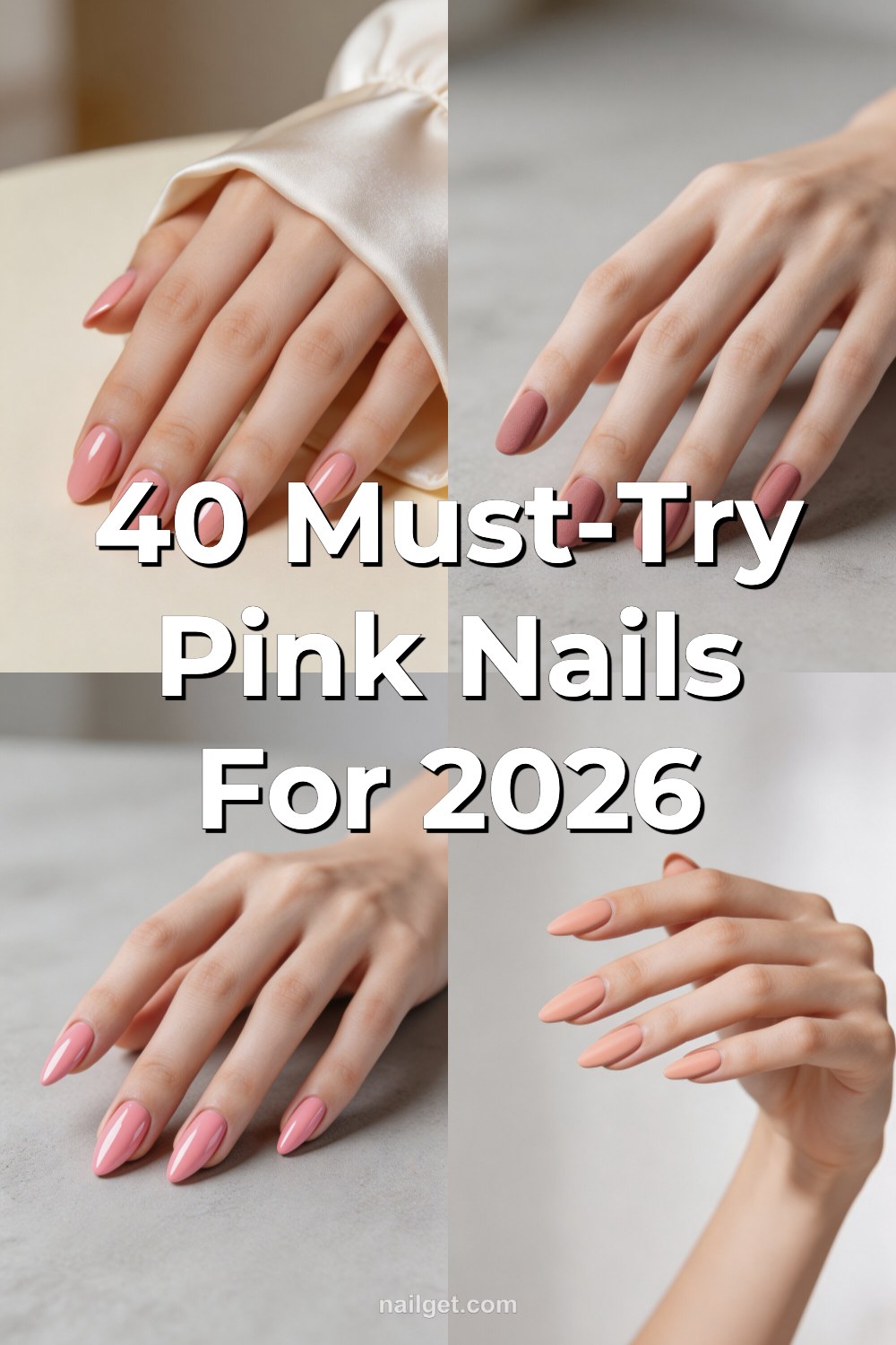 40 Must-Try Pink Nails for 2026 Pinterest cover image