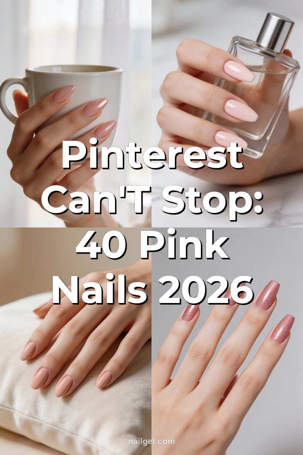 Pinterest Can't Stop: 40 Pink Nails 2026 Pinterest cover image