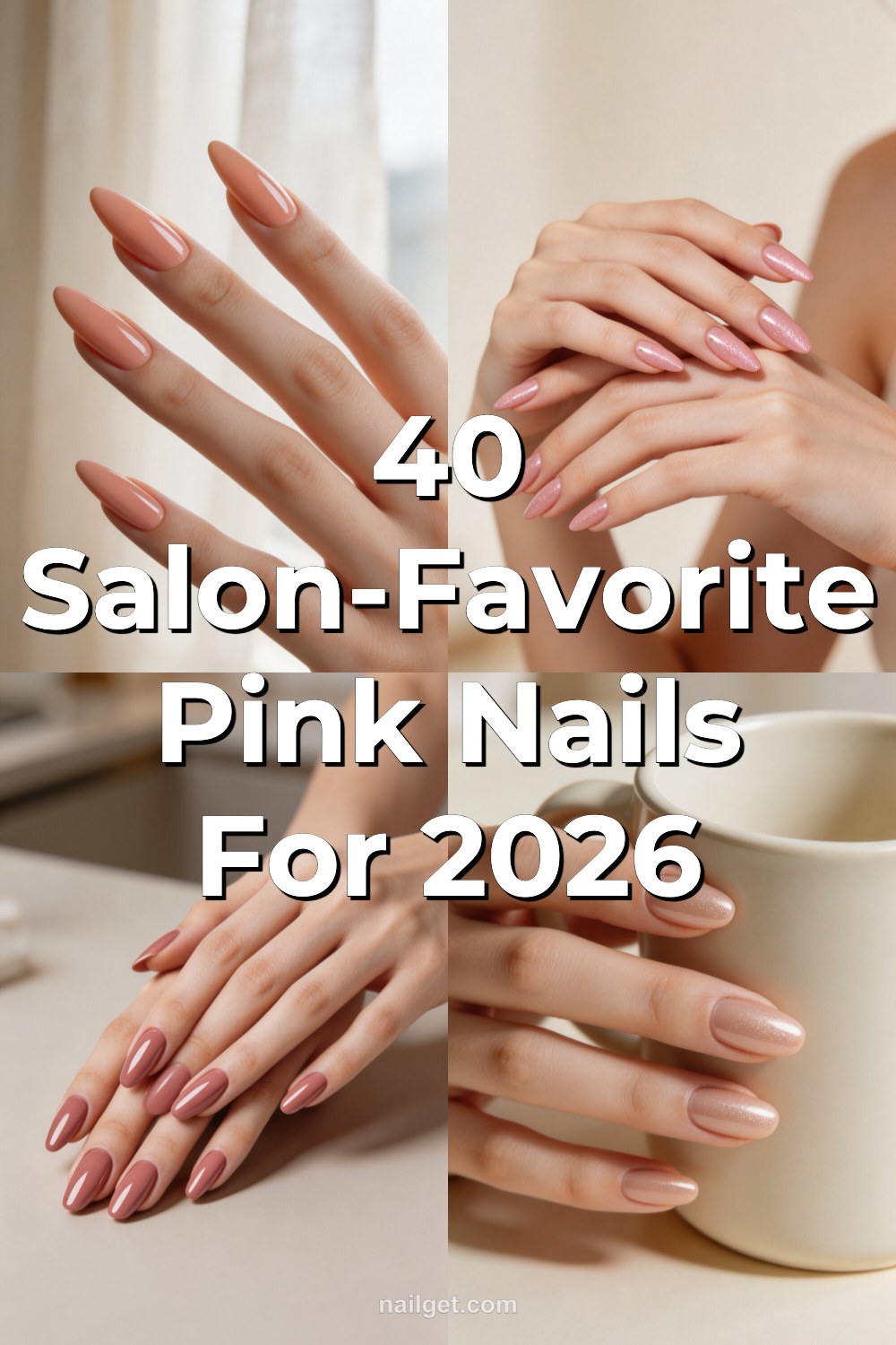40 Salon-Favorite Pink Nails for 2026 Pinterest cover image