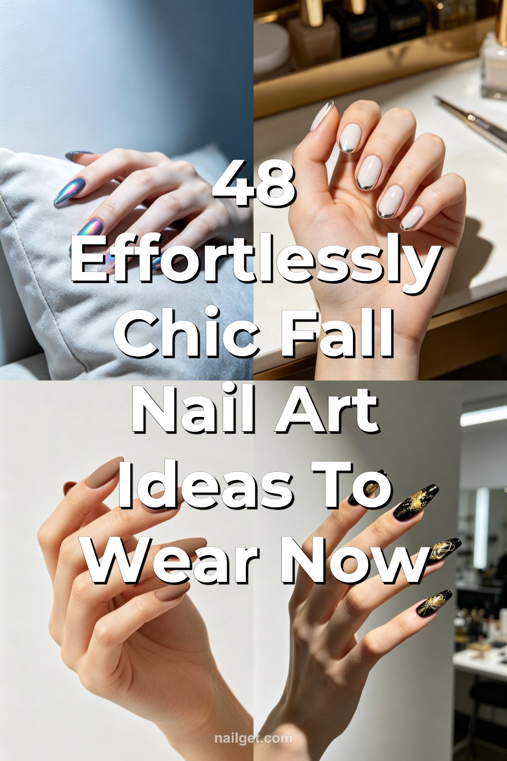 48 Effortlessly Chic Fall Nail Art Ideas to Wear Now Pinterest cover image