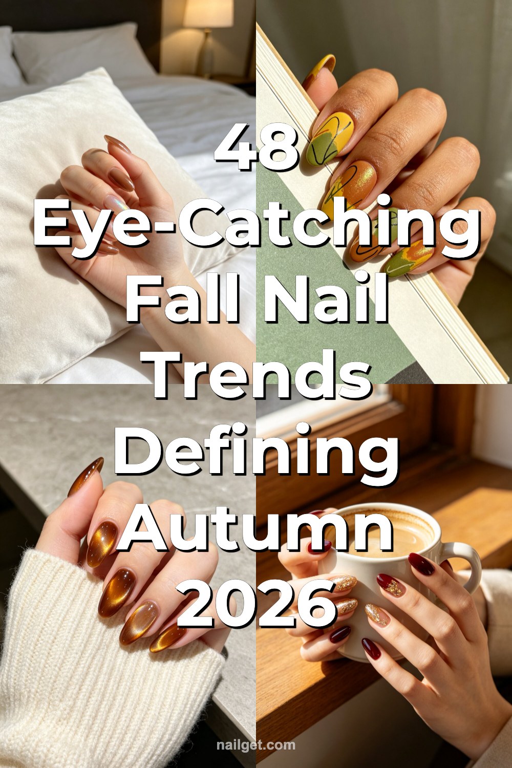 48 Eye-Catching Fall Nail Trends Defining Autumn 2026 Pinterest cover image