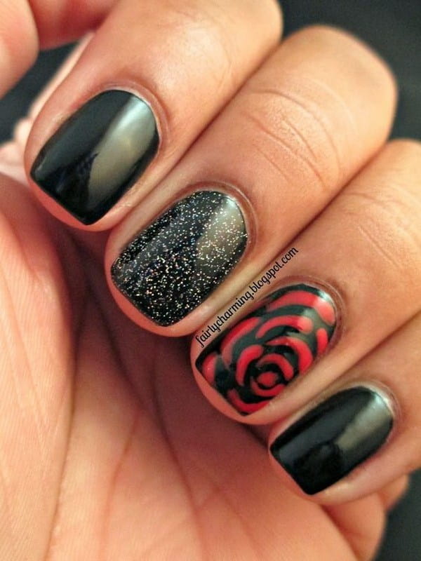 80 Incredible Black Nail Art Designs for Women and Girls img 23